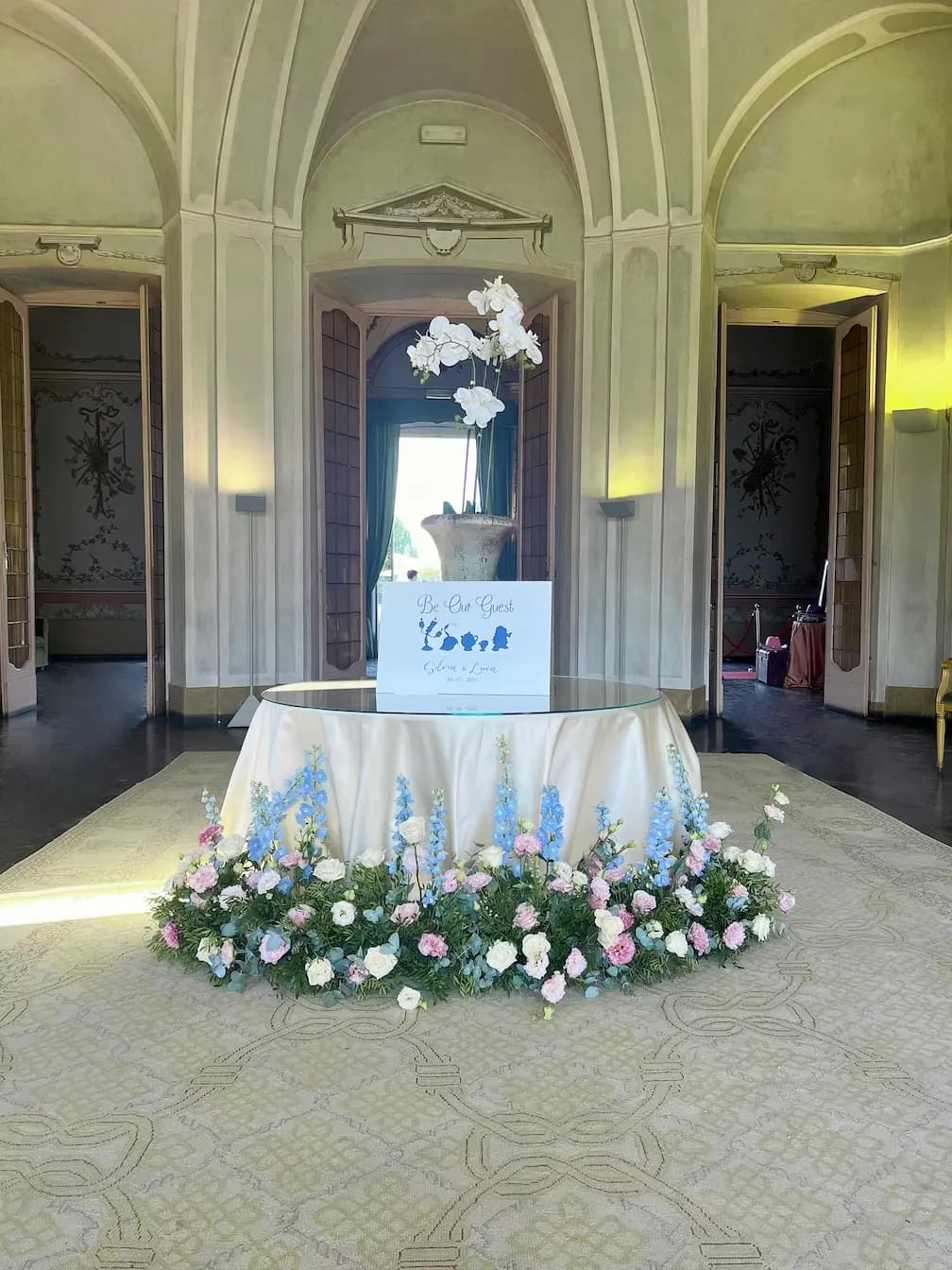 Decorazione accoglienza ospiti matrimonio